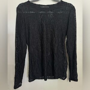 BCBGMaxAzria Black Lace Top